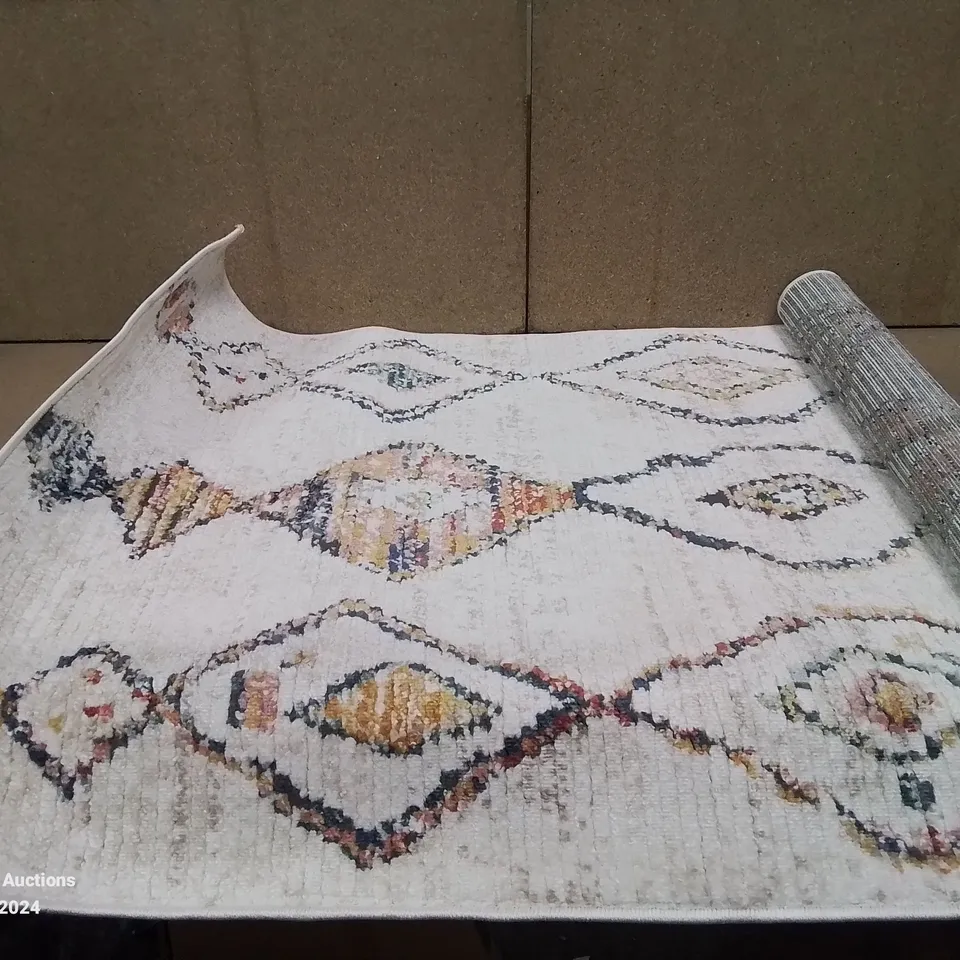 BRAND NEW PACO HOME MULTICOLOURED KAYACIK RUG SIZE 80CM X 150CM