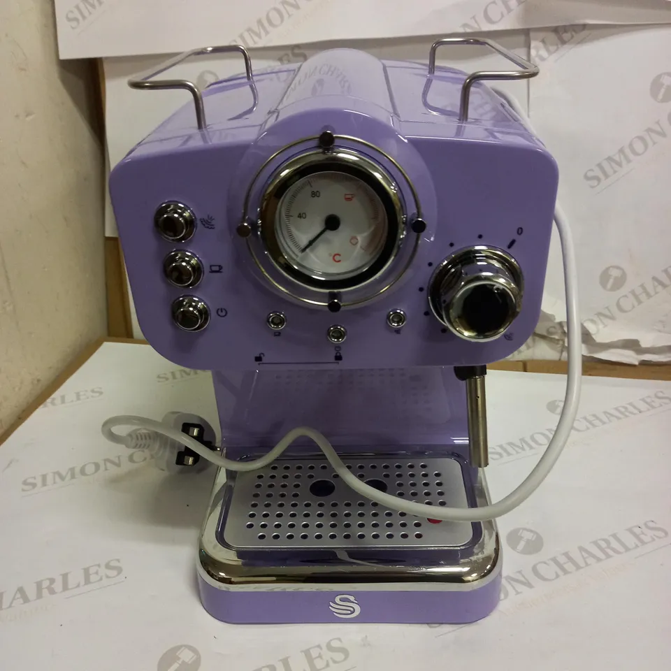 SWAN RETRO PUMP ESPRESSO MACHINE - PURPLE