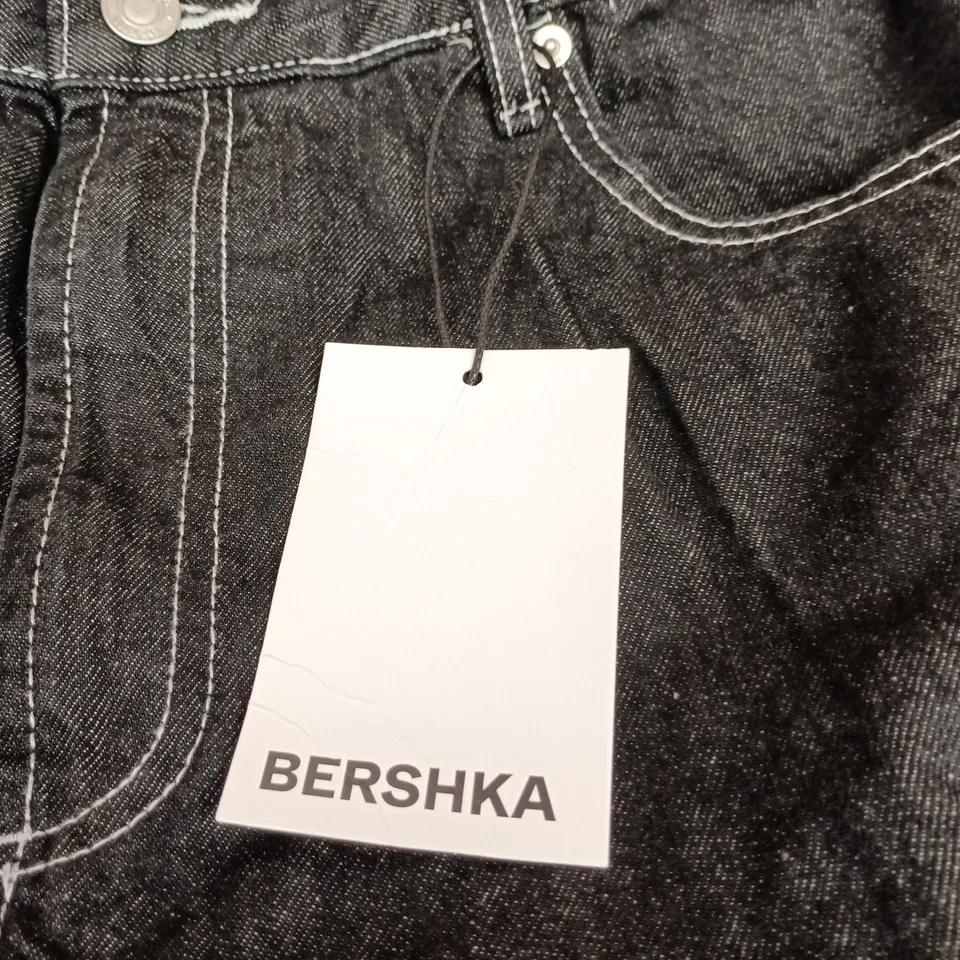 BERSKHA SUPER BAGGY BLACK JEANS UK 36 TAGGED