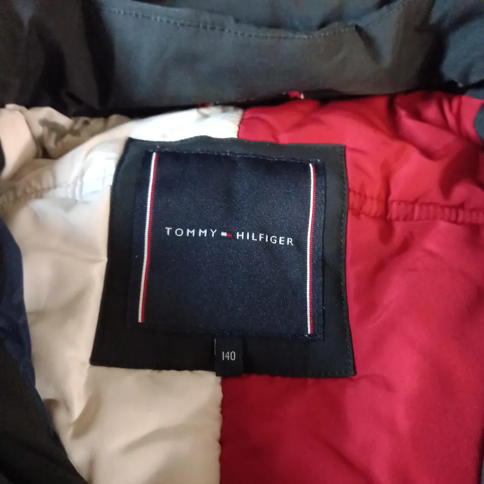 TOMMY HILFIGER BLUE PADDED COAT - SIZE UNKNOWN