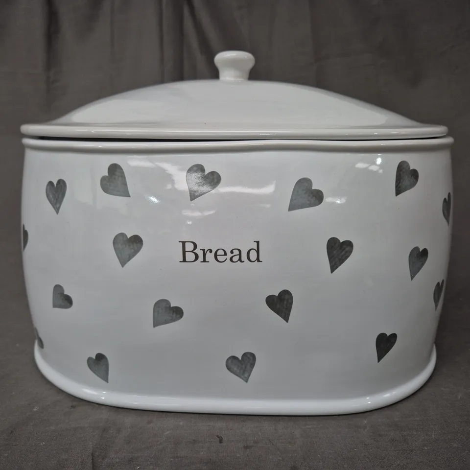 BOXED HABITAT HEARTS BREAD BIN