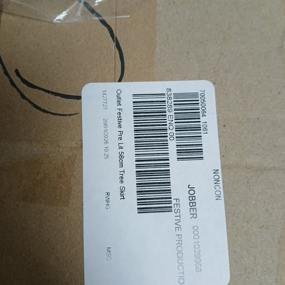 FESTIVE PRE-LIT 58CM CHRISTMAS TREE SKIRT