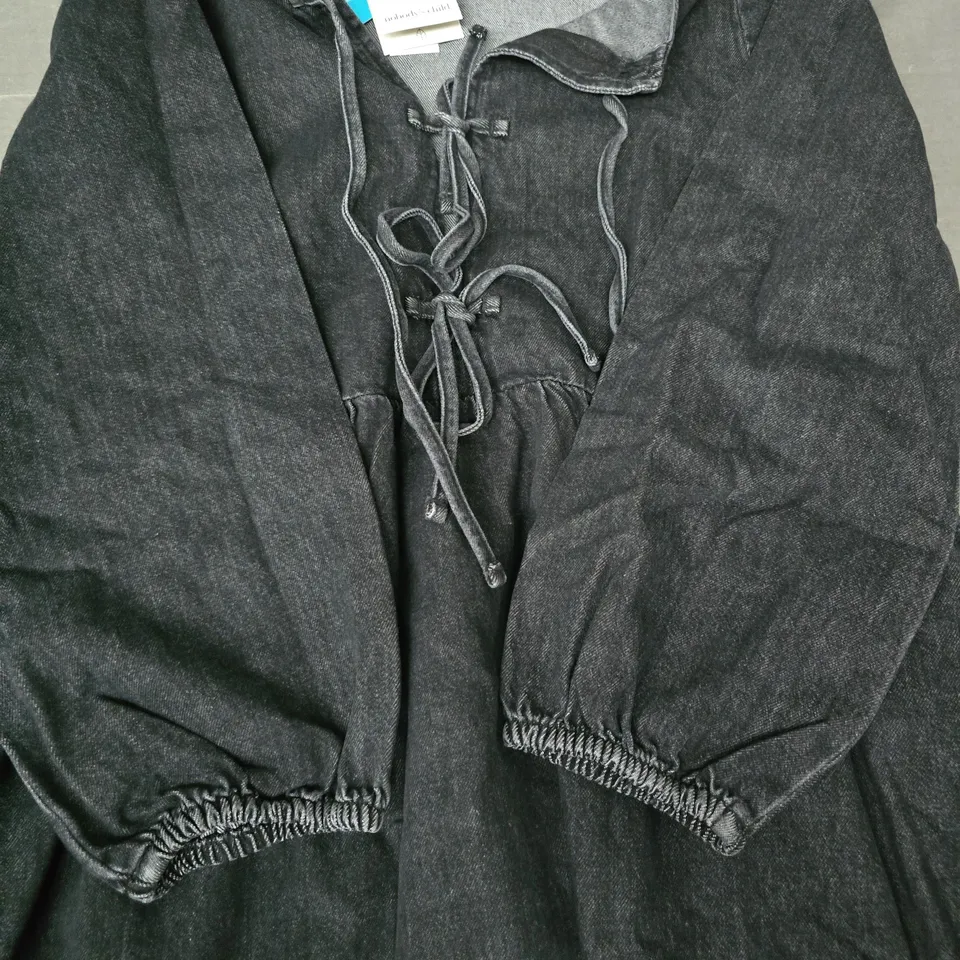 NOBODY'S CHILD EDEN MINI DRESS IN BLACK SIZE UK 12