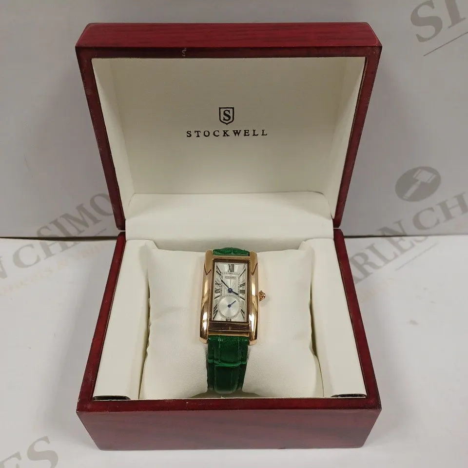 LADIES STOCKWELL WATCH – TEXTURED DIAL WITH SUB DIAL MINUTE HAND – LEATHER STRAP – GIFT BOX INCLUDED