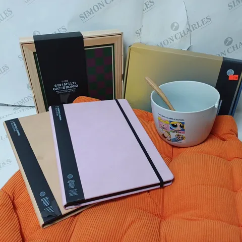 APPROXIMATELY 13 COTTON ON ITEMS INCLUDING BUBBLES LARGE FOOD BOWL, ORANGE SEAT CUSHION, MINDFULNESS MANIFESTATION SET AND BOARD GAMES