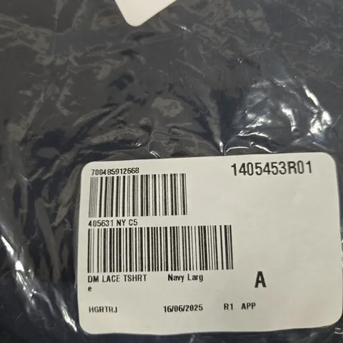 DANNII MINOGUE PETITES NAVY LACE T-SHIRT β LARGE