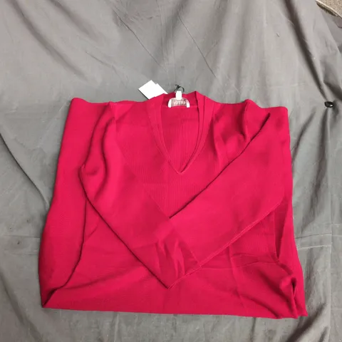 HOBBS SCARLETT KNIT DRESS – POMEGRANATE RED, UK 10