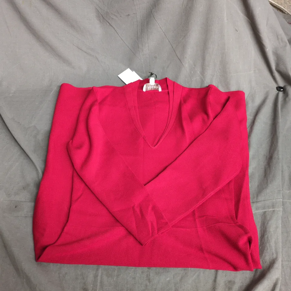 HOBBS SCARLETT KNIT DRESS – POMEGRANATE RED, UK 10