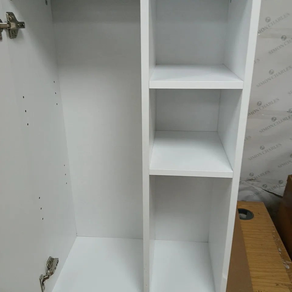 WHITE CABINET WITH ADDITIONAL SHELVES - COLLECTION ONLY