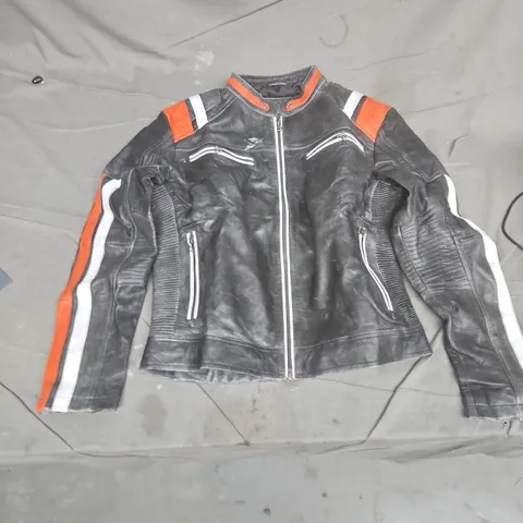 PLATINUM LEATHERS LEATHER JACKET – BLACK, SIZE L (LABELLED)