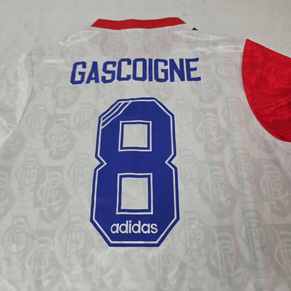 RANGERS FC GASCOIGNE 8 ADIDAS OFFICIAL FOOTBALL SHIRT