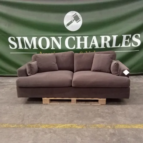 QUALITY DESIGNER DREW 3 SEATER VELVET SOFA