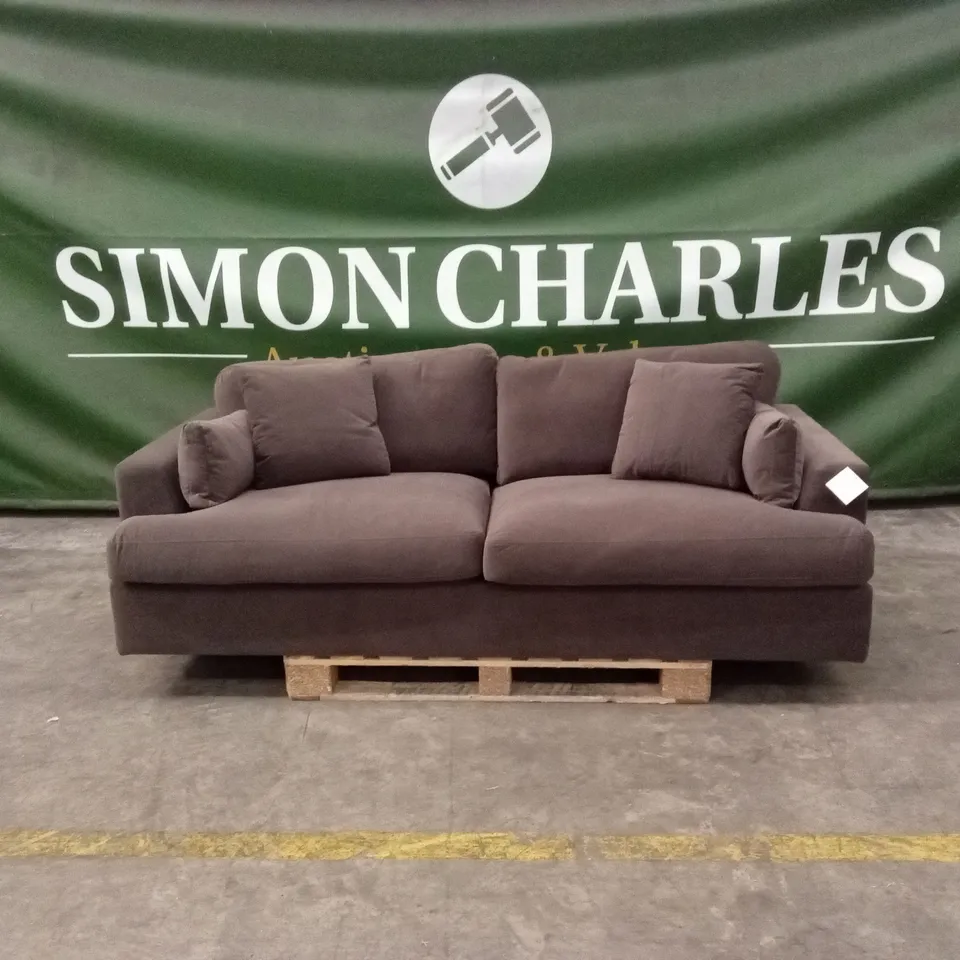 QUALITY DESIGNER DREW 3 SEATER VELVET SOFA