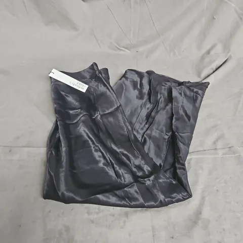 NOBODY'S CHILD MILA SATIN MIDI SKIRT IN BLACK SIZE 10