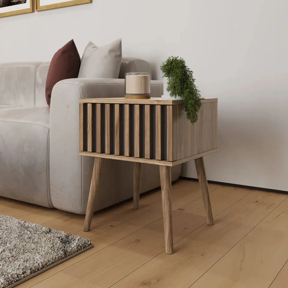 BOXED GOWANS LAMP TABLE - OAK COLOUR