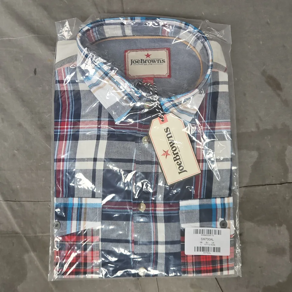 BAGGED JOE BROWNS CHECK SHIRT IN MULTICOLOUR SIZE LARGE
