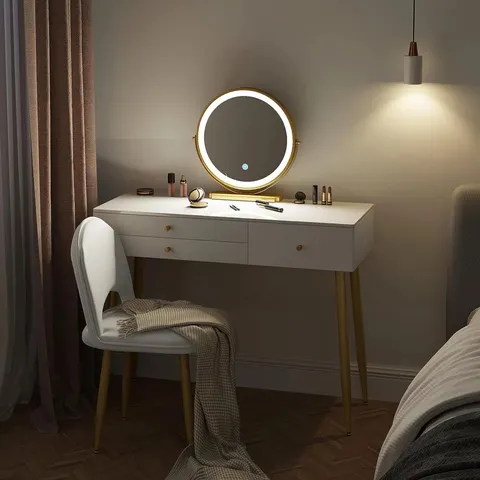 BOXED ETCHEMIN DRESSING TABLE WITH MIRROR 