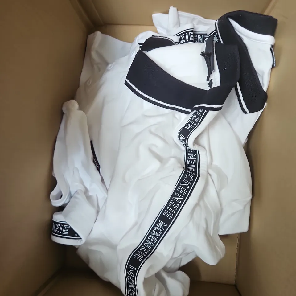 4 MCKENZIE LOGO T-SHIRTS, WHITE IN ASSORTED SIZES 