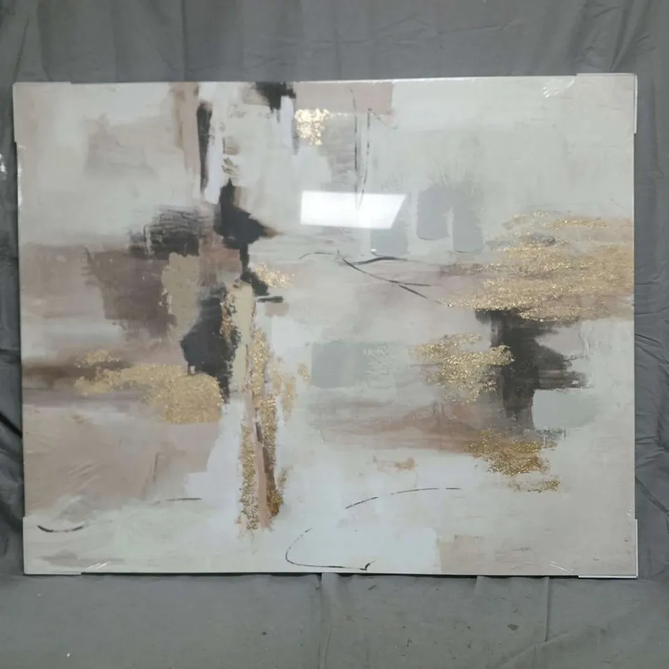 Abstract acrylic on canvas with gold accents – Untitled