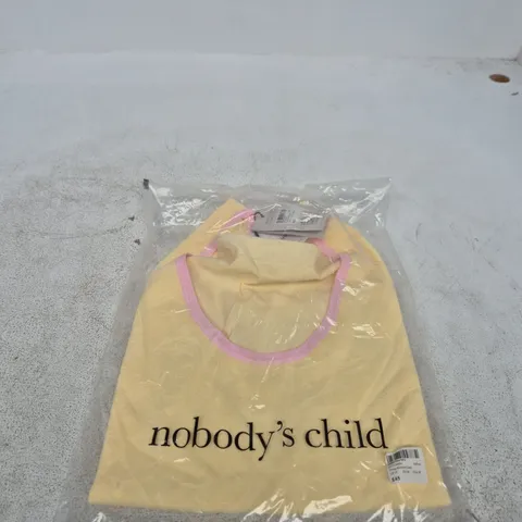 NOBODY'S CHILD YELLOW SCOOP KNITTED CAMI – UK M (EU M, USA M)