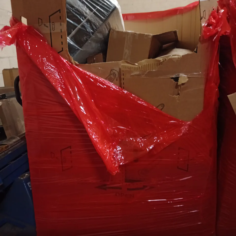 PALLET OF ASSORTED HOUSEHOLD GOODS AND PRODUCTS TO INCLUDE; MATTRESS TOPPER,RAISED TOILET SEAT, PHOTO FRAME