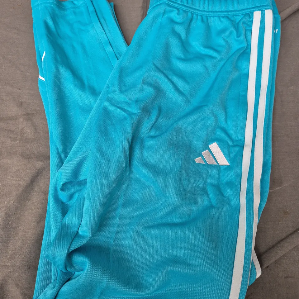 ADIDAS REGULAR FIT TAPERED FULL-LENGTH STYLE JOGGERS IN BLUE - LARGE