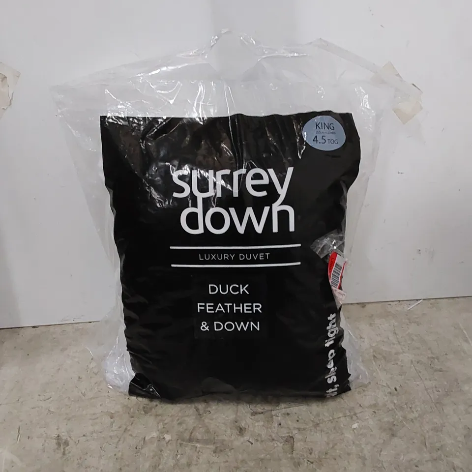 BAGGED DUCK FEATHER & DOWN 4.5TOG DUVET // SIZE: KING, 230 X 220cm