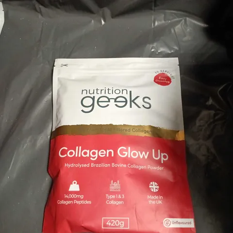 NUTRITION GEEKS COLLAGEN GLOW UP POWDER - UNFLAVOURED, 420G, MADE IN THE UK