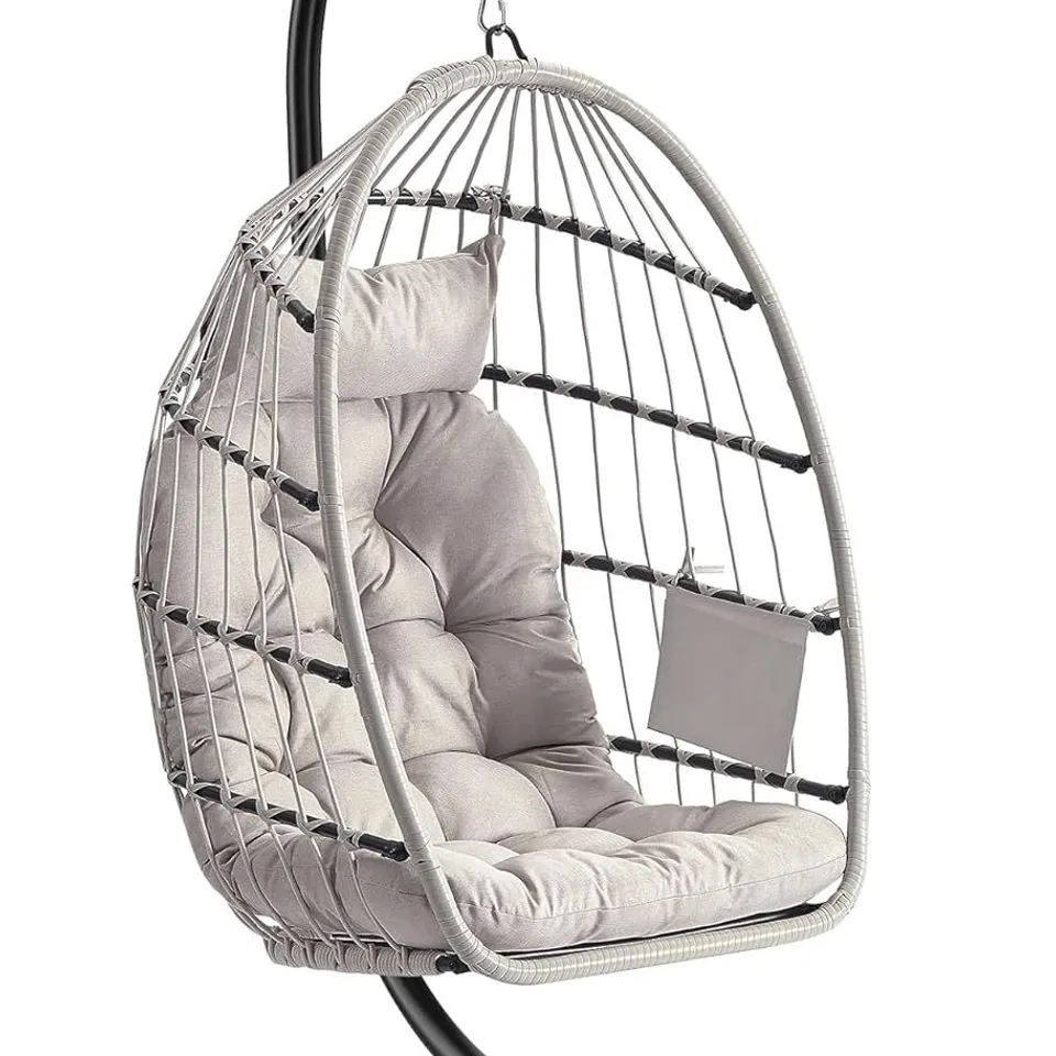 BOXED SONGMICS HANGING EGG CHAIR WITH STAND 