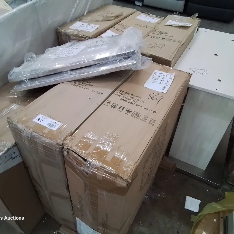 PALLET OF 8 ASSORTED DINING TABLE LEGS & PEDESTALS