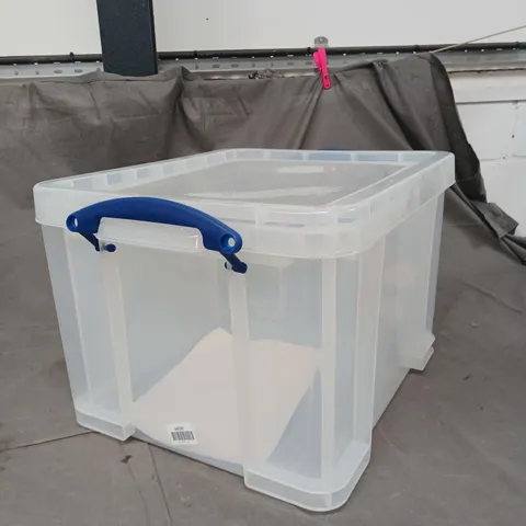 35L MULTI-USE CLEAR STORAGE BOX WITH LID - 310MM X 390MM X 480MM - 35C