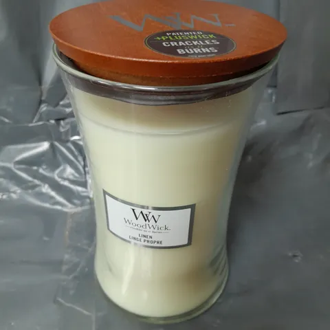 LINEN LARGE HOURGLASS CANDLE 