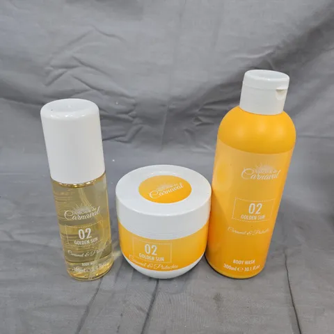 AMOUR DE CARNAVAL GOLDEN SUN BODY MIST, BODY WASH & CREAM SET