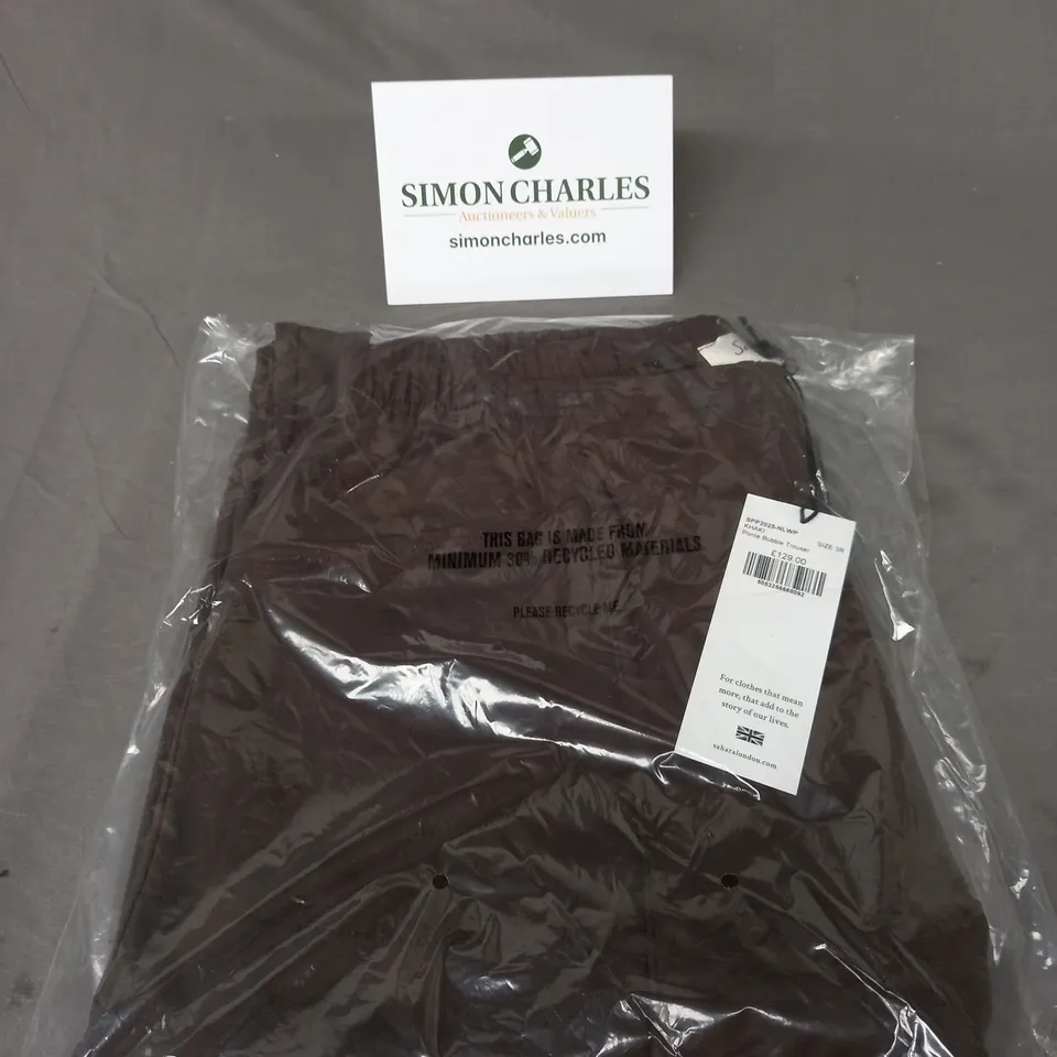 SEALED SAHARA LONDON PONTE BUBBLE TROUSER IN KHAKI SIZE 3R