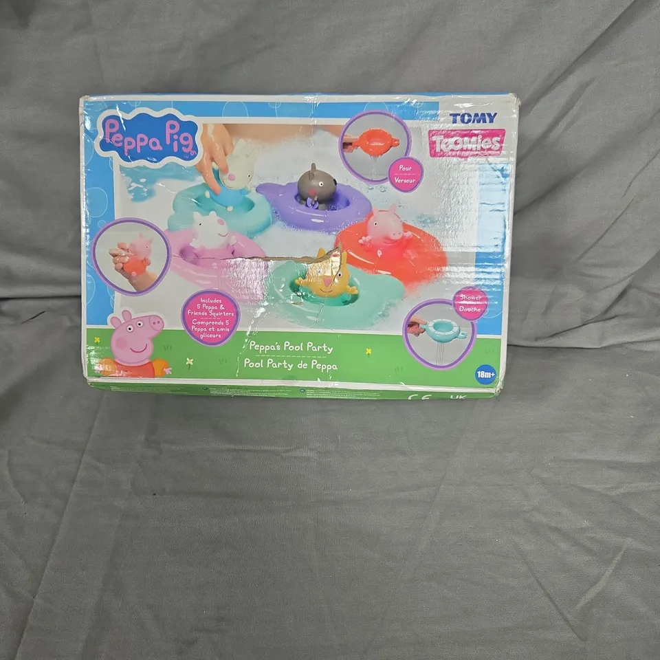 Peppa Pig Pool Party Bath Toy Set (Tomy Toomies) – 5 Bath Squirters, Boxed