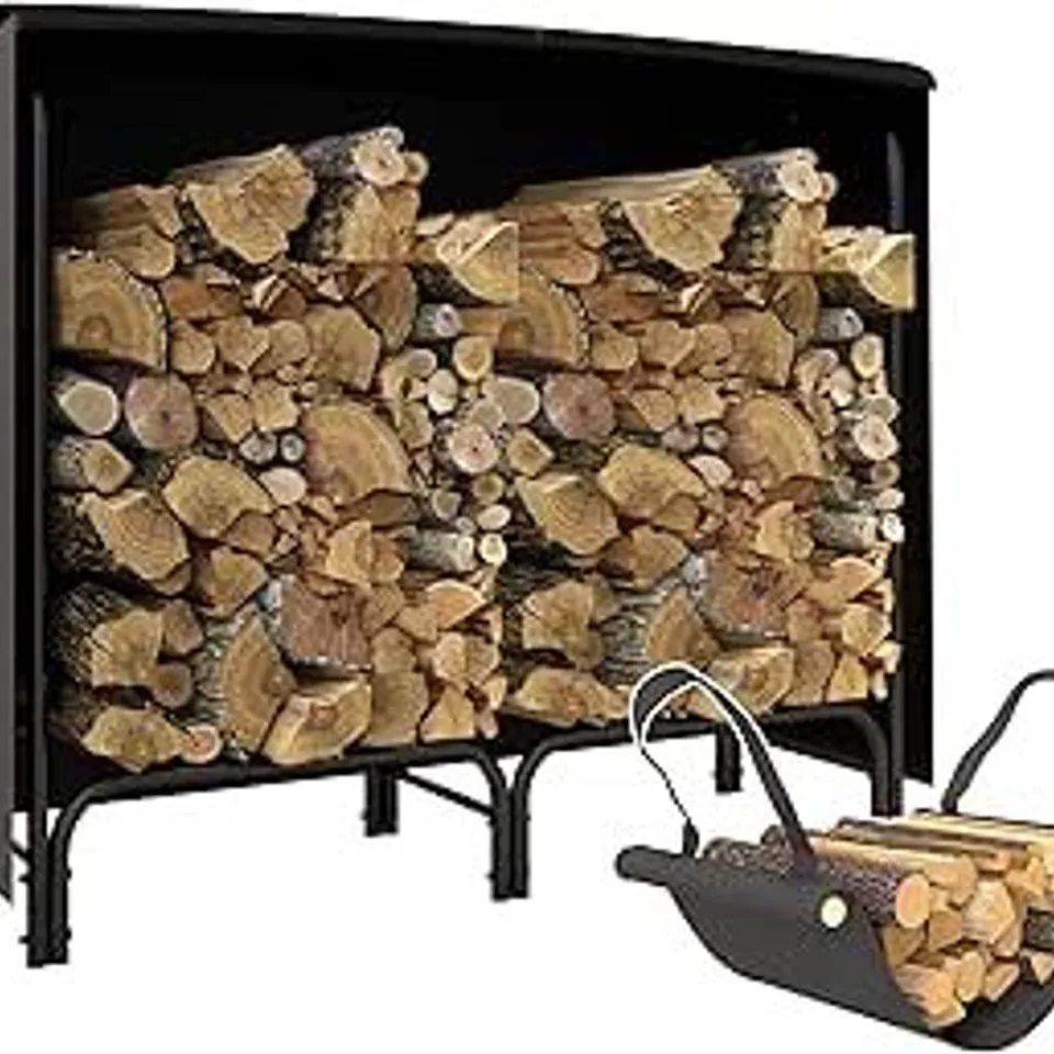 BOXED OUTSUNNY 4FT FIREWOOD RACK
