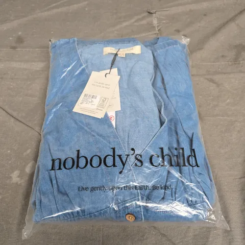 BAGGED NOBODYS CHILD DENIM SS STARLIGHT MIDI DRESS - SIZE 12
