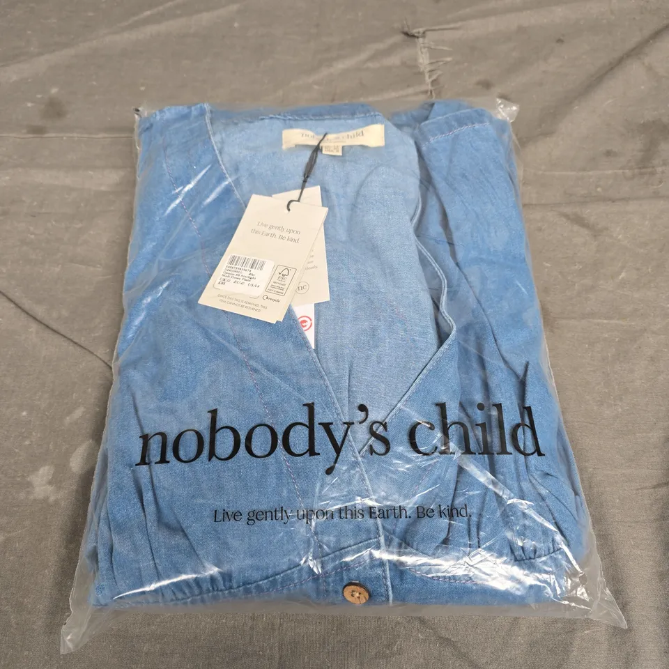 BAGGED NOBODYS CHILD DENIM SS STARLIGHT MIDI DRESS - SIZE 12