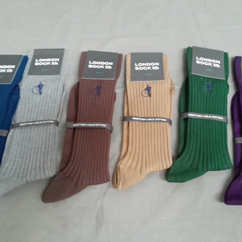 LOT OF 6 PAIRS OF LONDON SOCK CO SCOTTISH LISLE COLLECTION SOCKS