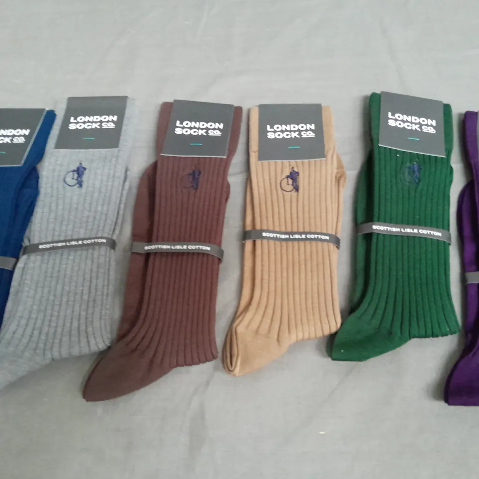 LOT OF 6 PAIRS OF LONDON SOCK CO SCOTTISH LISLE COLLECTION SOCKS