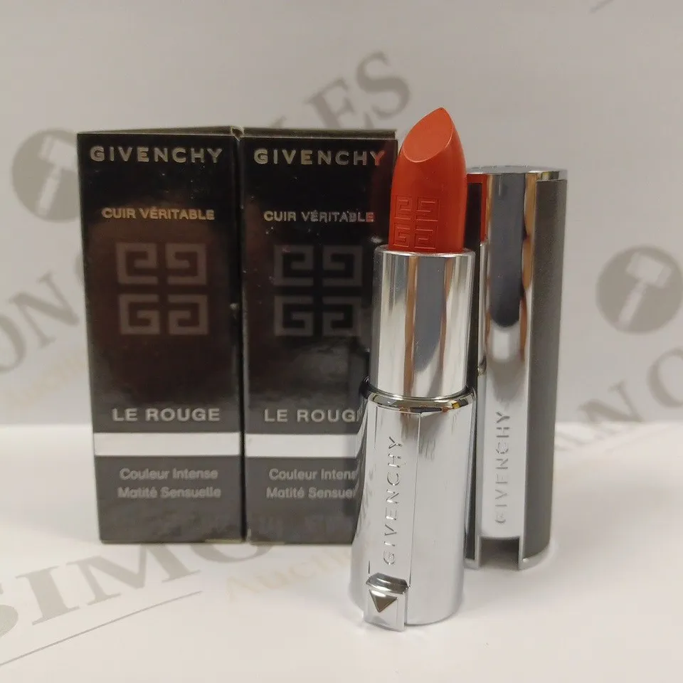 LOT OF 2 GIVENCHY LE ROUGE INTENSE COLOR LIPSTICKS - #317 CORAIL SIGNATURE