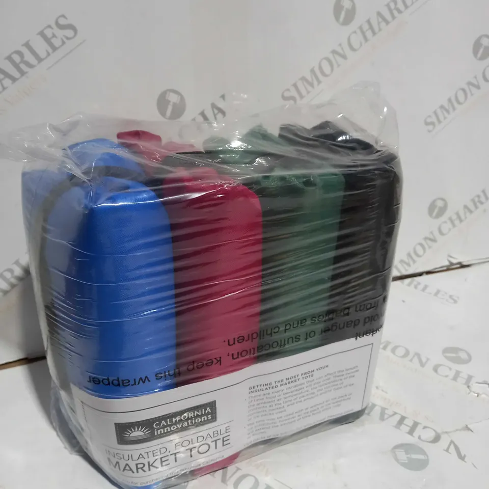 CALIFORNIA INNOVATIONS SET OF 4 DOUBLE HANDLE INSULATED BAGS