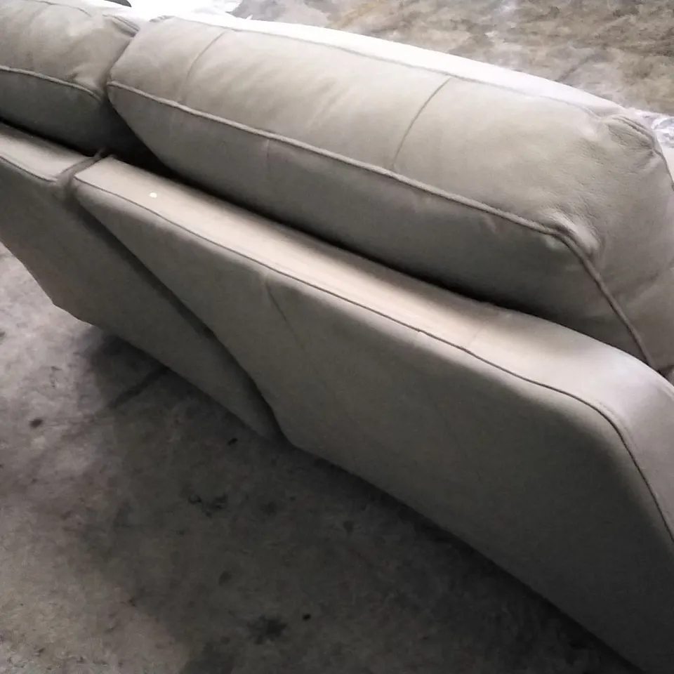 QUALITY BRITISH DESIGNED & MANUFACTURED G PLAN TAYLOR 3 SEATER POWER RECLINER SOFA CAMBRIDGE GREY LEATHER