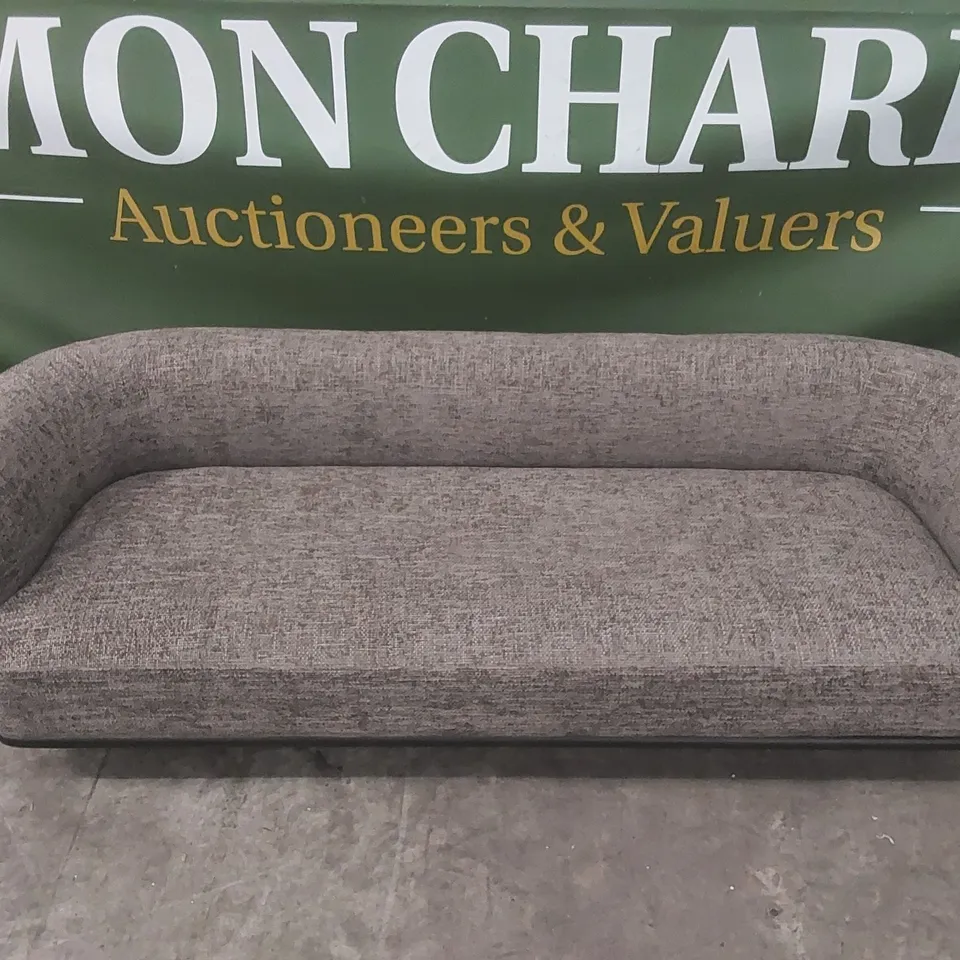 QUALITY DESIGNER DANETTI FLORENCE MOCHA CHUNKY WEAVE 3 SEATER SOFA