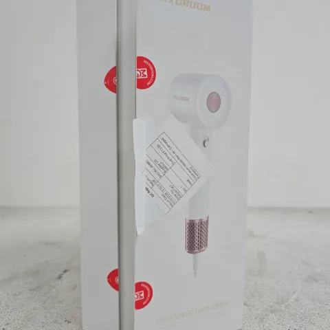MAXGROOM HIGH SPEED HAIR DRYER β WHITE WITH ROSE GOLD ACCENT (BOXED)