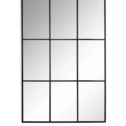 BOXED CINO WINDOW PANE MIRROR - BLACK - COLLECTION ONLY