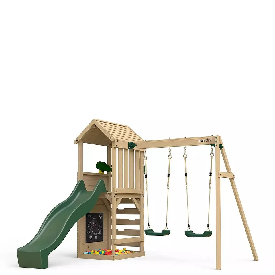 BOXED PLUM WOODEN LOOKOUT TOWER WITH SWING ARM  RRP £749