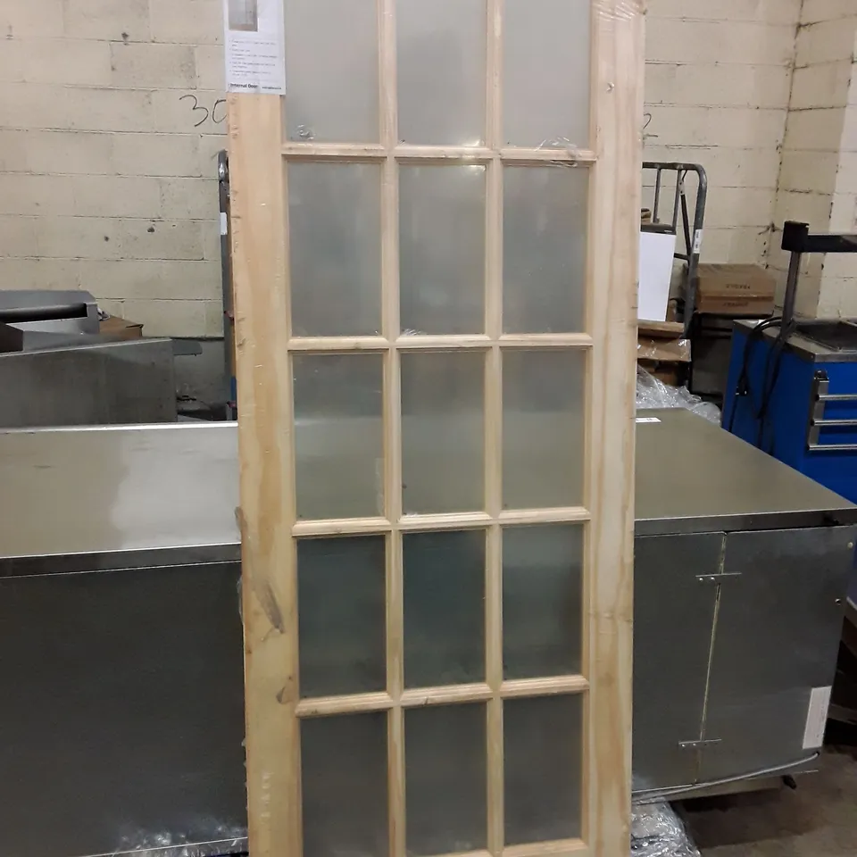 XL JOINERY INTERNAL CLEAR PINE SA77 WITH CLEAR GLASS 15 LIGHT DOOR 1981×762×35MM