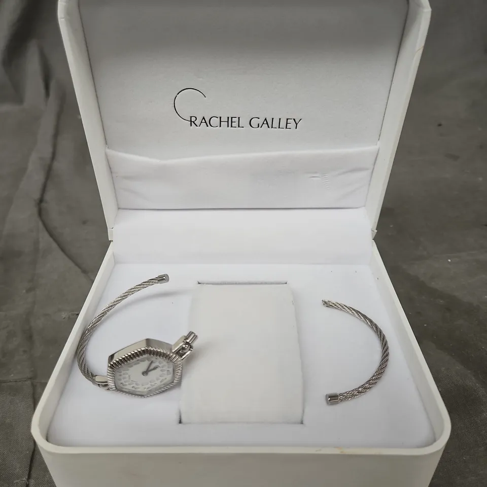 RACHEL GALLEY LADIES SILVER-TONE MESH WRISTWATCH 
