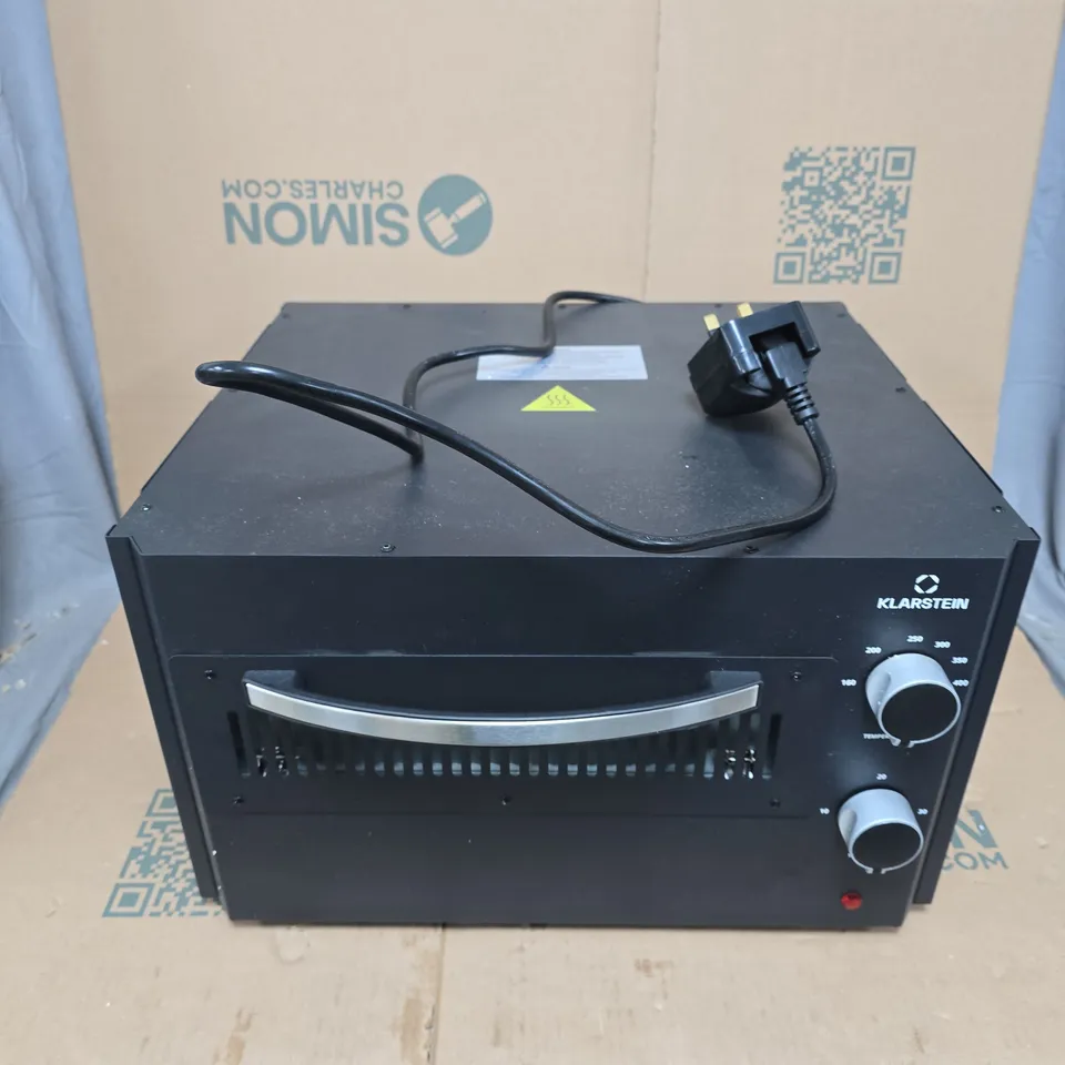 KLARSTEIN ELECTRIC PIZZA OVEN IN BLACK
